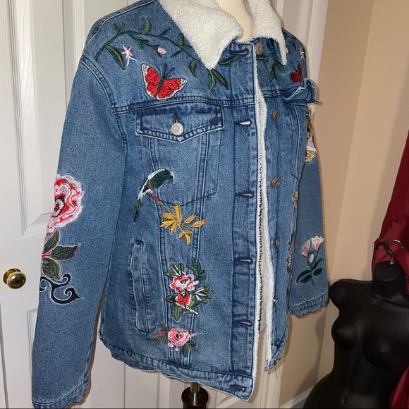 bagetelle embroidered denim jacket size S - Picture 10 of 13